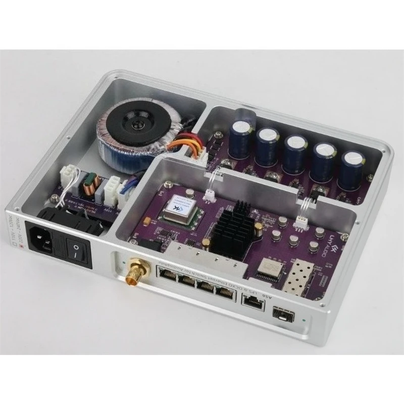HiFi Gigabit Ethernet Switch OCXO LPS Linear Power Supply LT3042 PNP 1000M Audio Network Switch