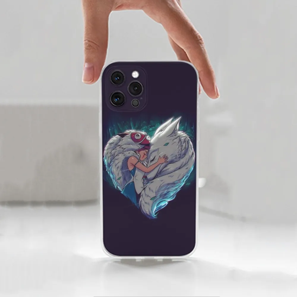 Anime M-Mononoke H-Himes Phone Case For iPhone 16,15,14,13,12,11 Plus,Pro,Max,XR,XS,X,7,8 Plus,SE,Mini,Transparent,Silicone Case