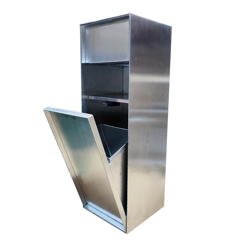 

Toilet embedded trash can hidden metal embedded tissue box