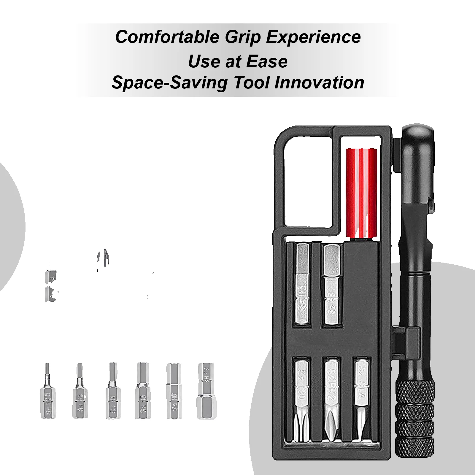 

Compact All-Purpose Ratchet Set, Heavy Duty Mini Wrench with Bits for Tightening, Car Bike Home Workshop Automotive Mechanics