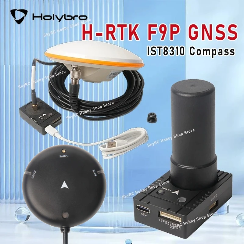 Holybro H-RTK F9P Rover Lite | H-RTK F9P Helical | H-RTK F9P Base GNSS GLONASS Galileo BeiDou for RC Pixhawk Flight Controller