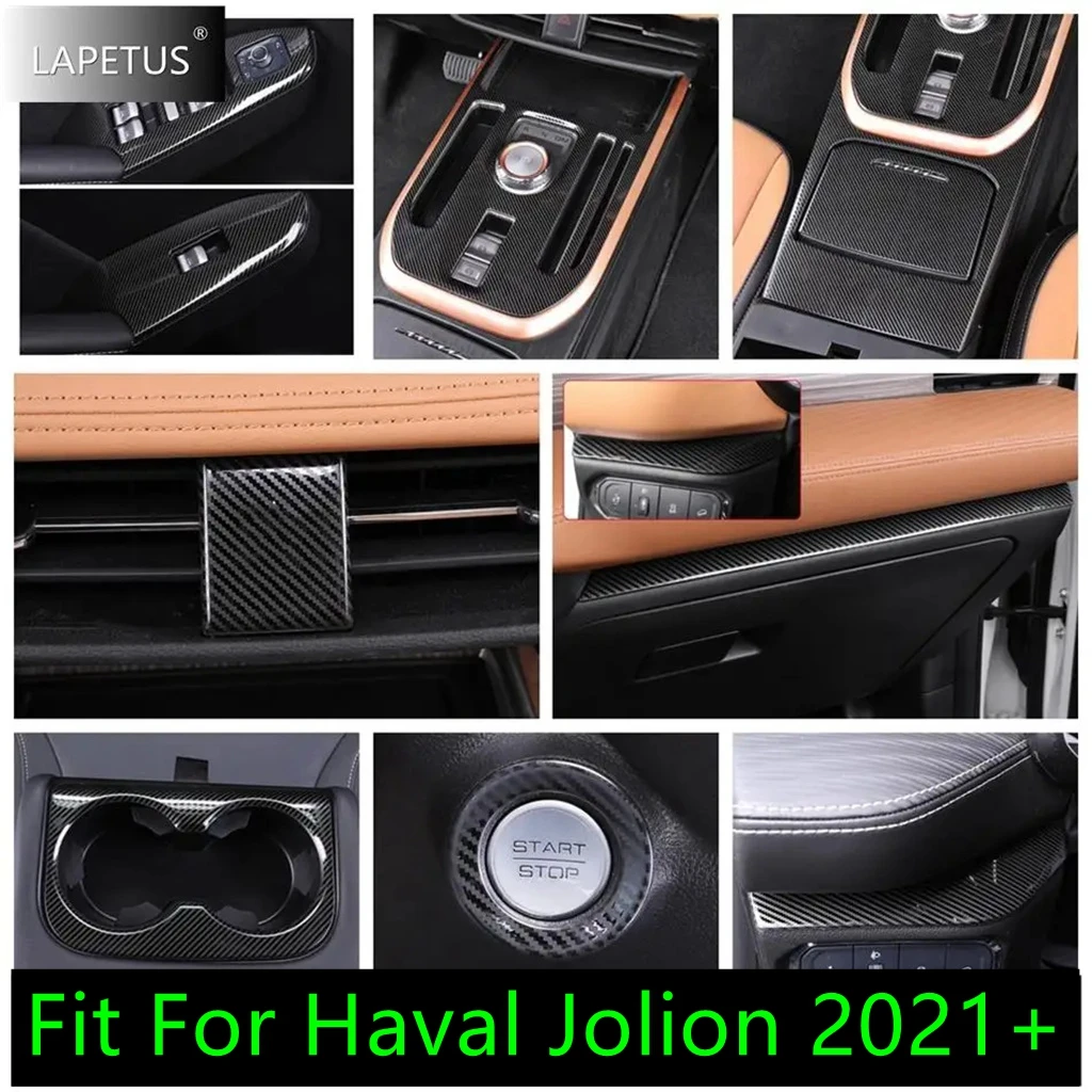 

Carbon Fiber Start Stop Button / Gear Box Shift Panel / Glass Lift Button Cover Trim For Haval Jolion 2021 - 2024 Accessories