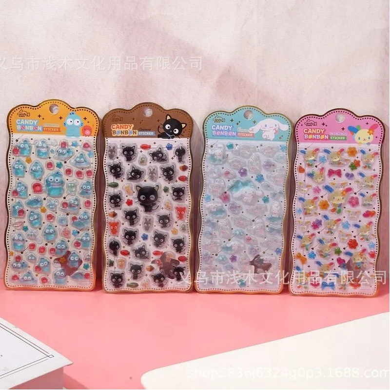 40pcs Japanese 3d Glue Stickers Transparent Crystal Diy Mobile Phone Case Children’S Toys Handbook Sticker Gift Wholesale