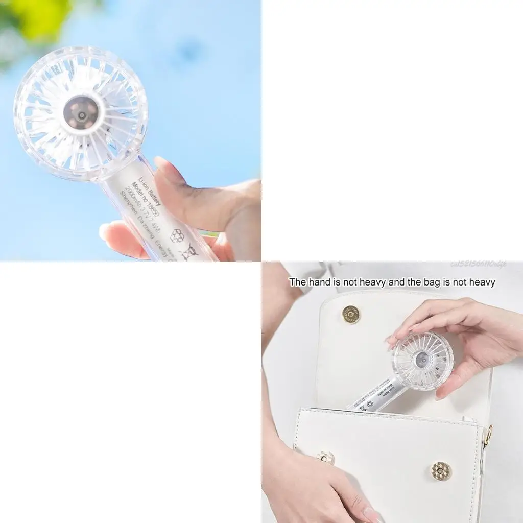 

27RB портативный прозрачный портативный вентилятор мАч аккумулятор USB.