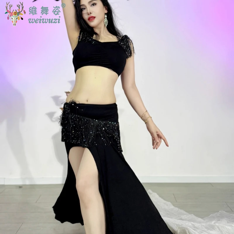 ベリーダンス衣装セット ウェア 衣装 スカートとトップス 2点セット 大人女性 ステージパフォーマンス 練習用 ワークスーツ 服 スーツ