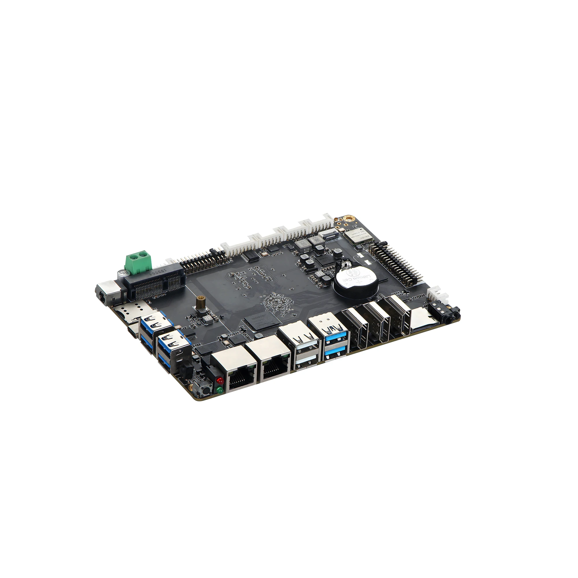VNOPN Mini PC Rockchip RK3399 (Cortex-A72+A53) ARM Embedded Industrial IoT Motherboard  2 LAN 2 HDMI  Dual Display  Android