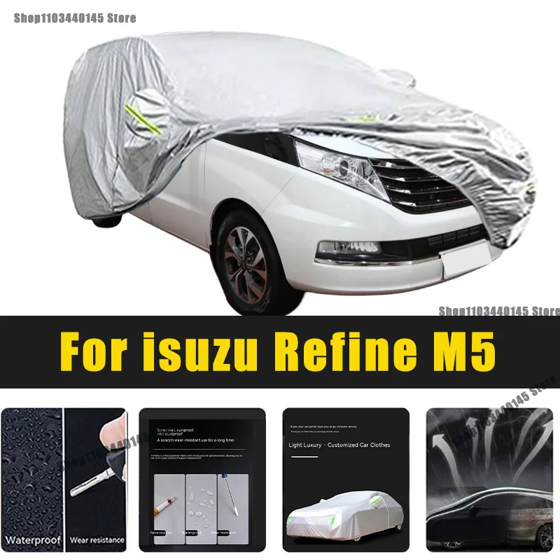 Full Car Covers Outdoor Sun UV Protection Dust Rain Snow Oxford cover Protective For isuzu Refine M5 Accessories