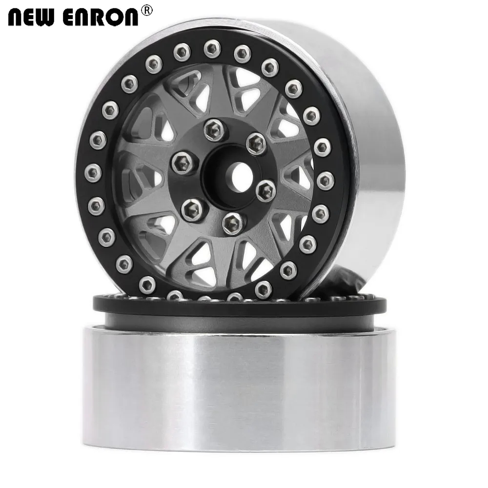 Aluminiowa felga CNC 1.9 cala z beadlockiem, piasta koła do samochodu RC 1/10 Axial SCX10 D90 TRAXXAS TRX4 T6 Redcat