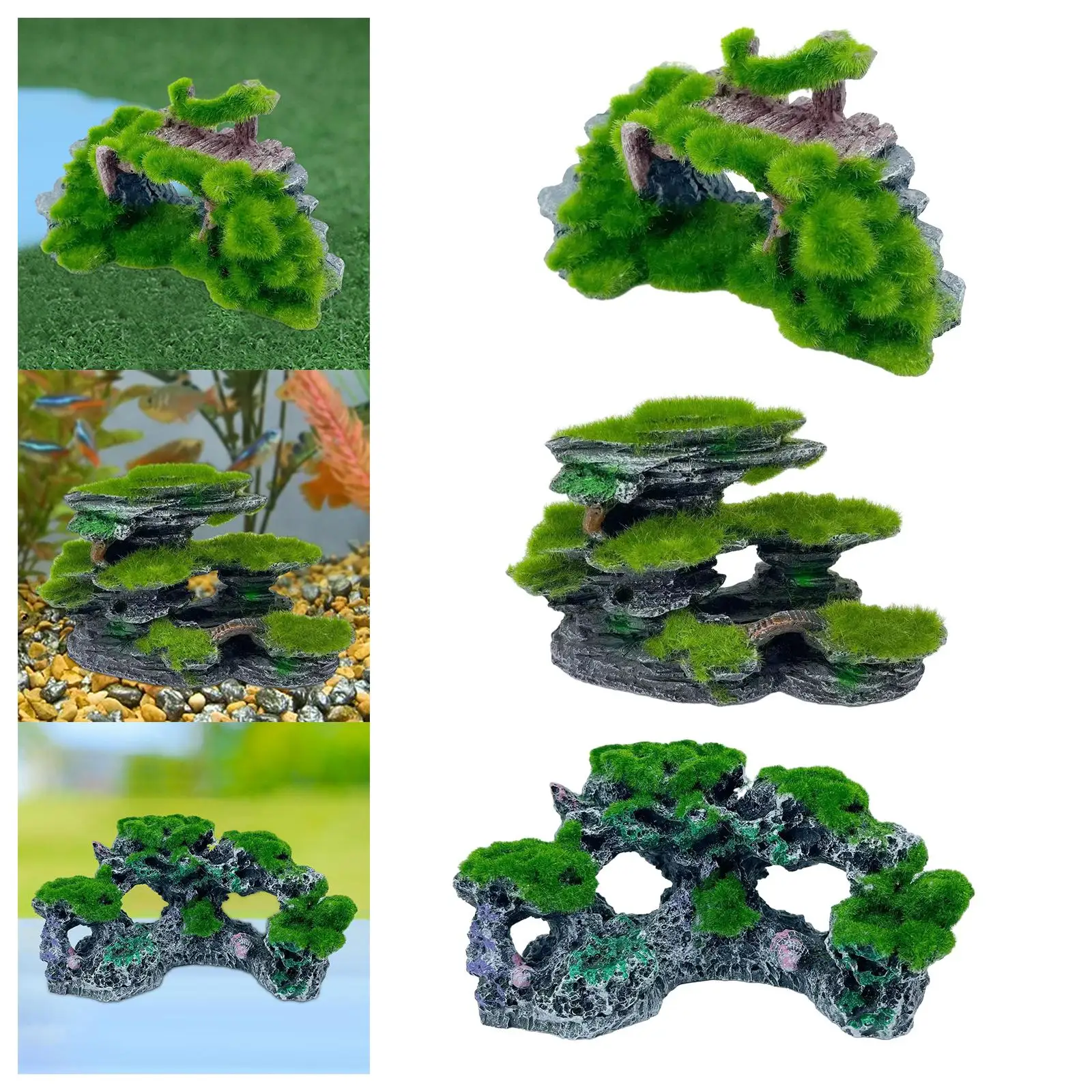 Ornamento de pedra de aquário decoração de tanque de peixes para aquário micro paisagístico