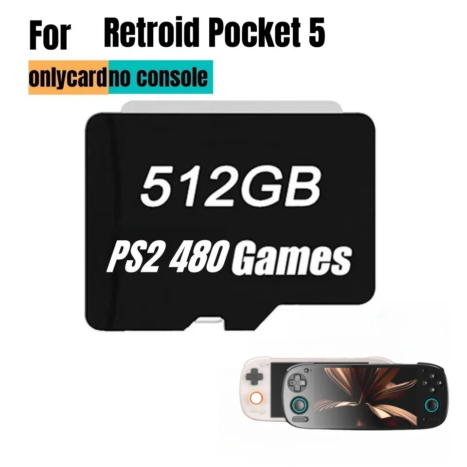 For Retroid Pocket 5 Memory Card TF Card Popular Classic Retro Game PS2 PSP 3DS Android Portable Handheld 1T 512G Sd Card