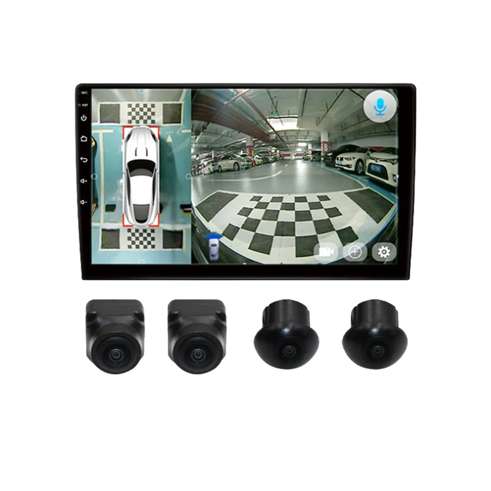 9-inch Android System Car Radio Navigation 360-degree Full View Car Surveillance System GPS USB Connection FM Wave Band