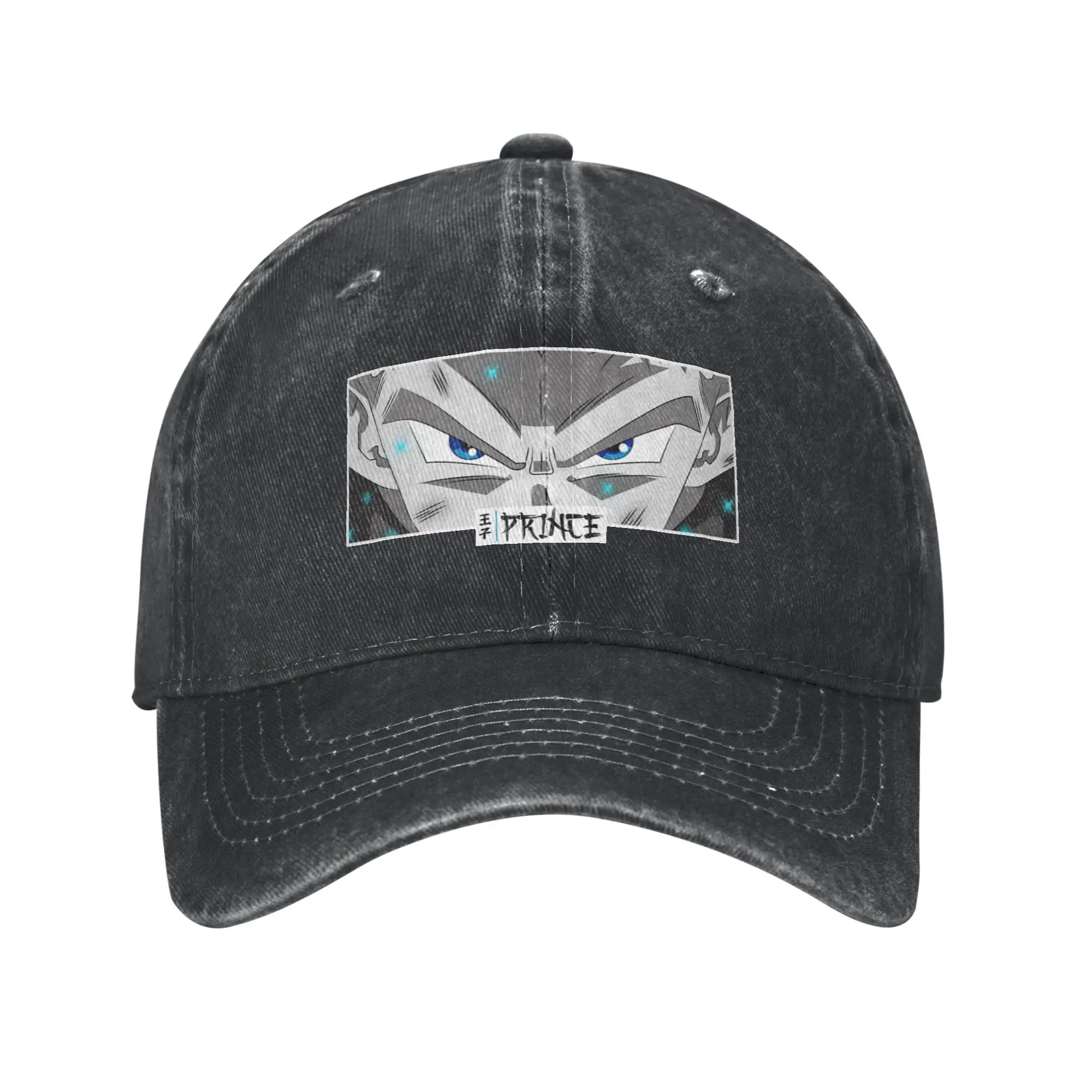 Prince Anime Eyes Monochrome Japanese Cozy Manga Fashion Baseball Cap  Oversized Sun Cap  Hiking Trail Sun Cap