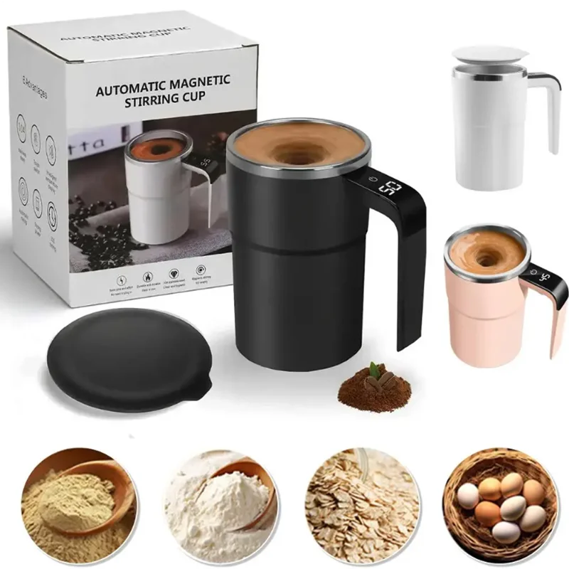 

380ML Mini Electric Coffee Self Mixing Mug Waterproof Food Safe USB Rechargeable Automatic Magnetic Cup For Tea