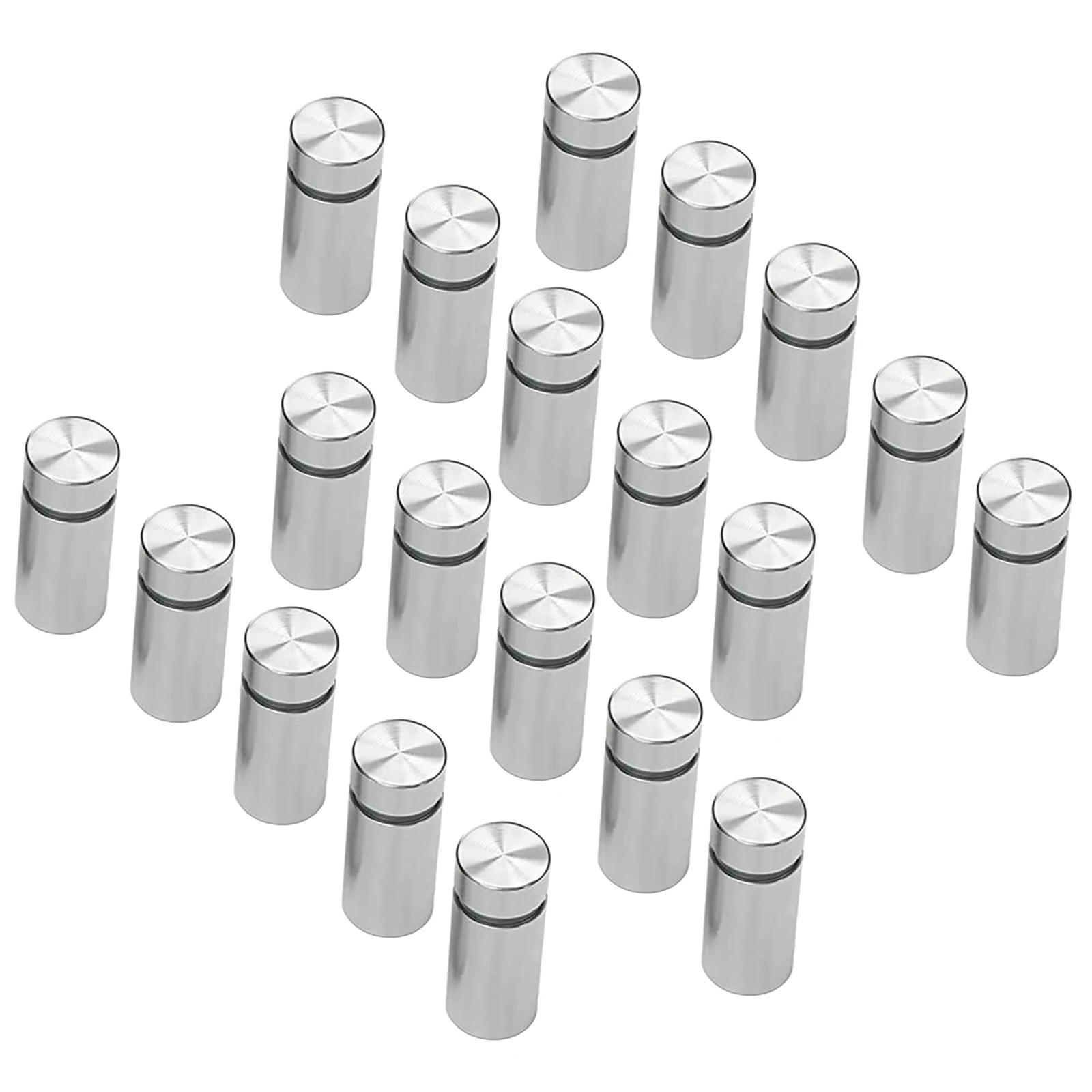20PCS Stainless Steel Standoffs For Glass Attachment In Visual Merchandising Digital Signage And Wall-Integrated Displays