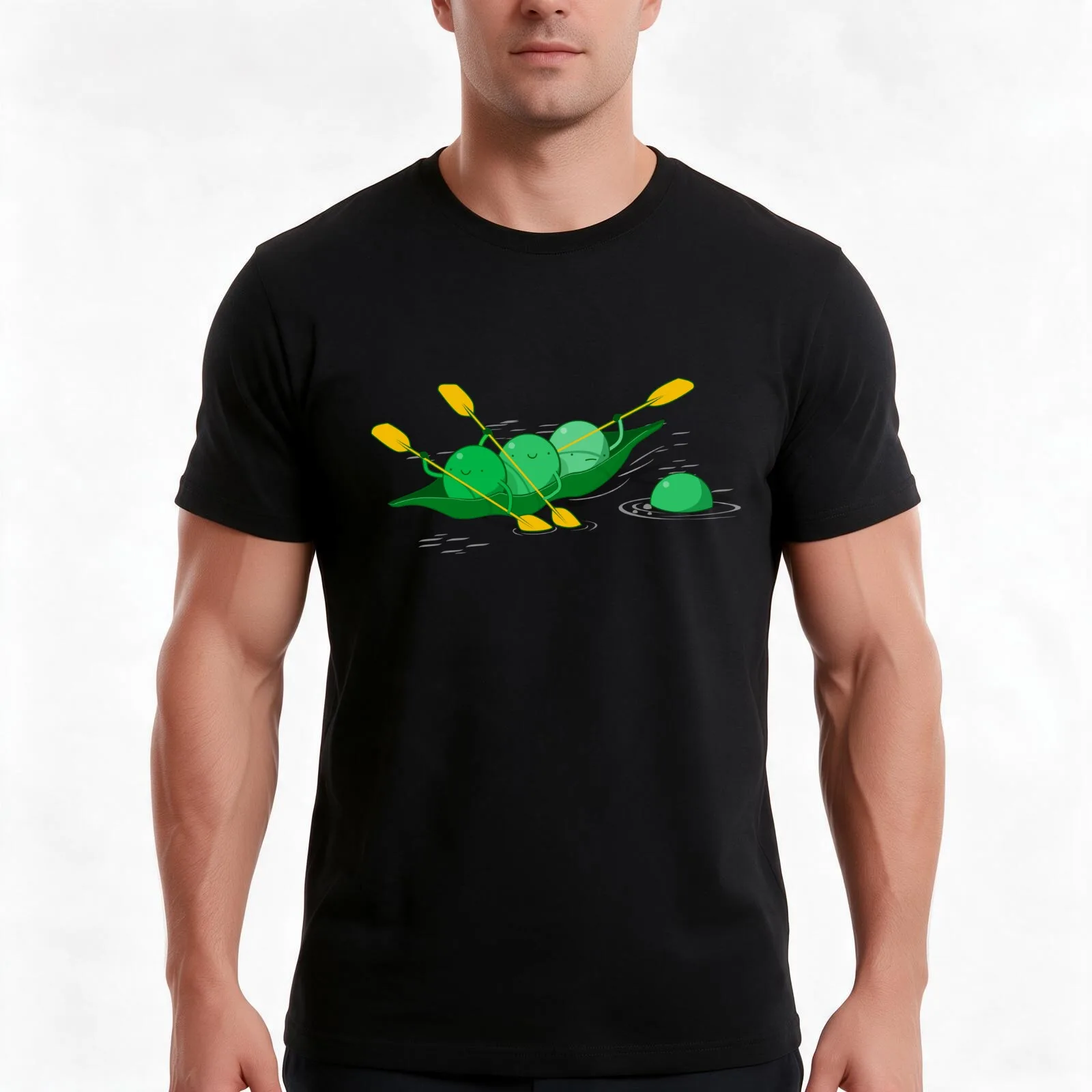 Give peas a chance T-Shirt, Summer Casual Cotton Tee, Oversized Streetwear Tops, Vintage Graphic Print, Loose Fit Short Sleeve