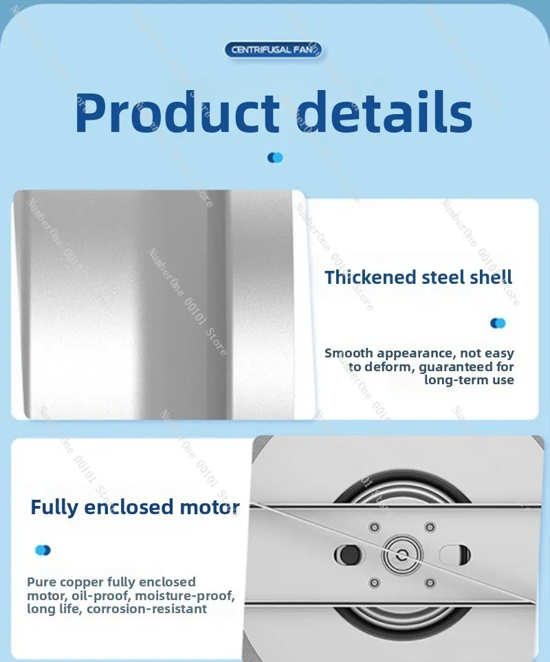 External Rotor Coaxial Fan Axial Flow Centrifugal Blower All Metal Industrial Ventilation Exhaust Air Cooling For Equipment view 5