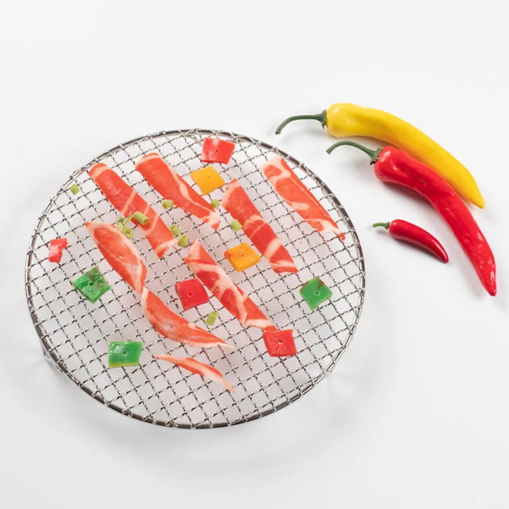 

Barbecue Grill Grate With Stand Stainless Steel Heat Resistant Bbq Mesh For Outdoor Cooking Steak Fish Vegetables Camping