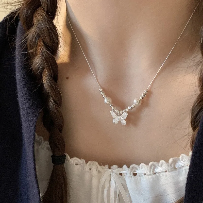 Women's 925 Sterling Silver Love Heart Necklace with Bow Knot Bead