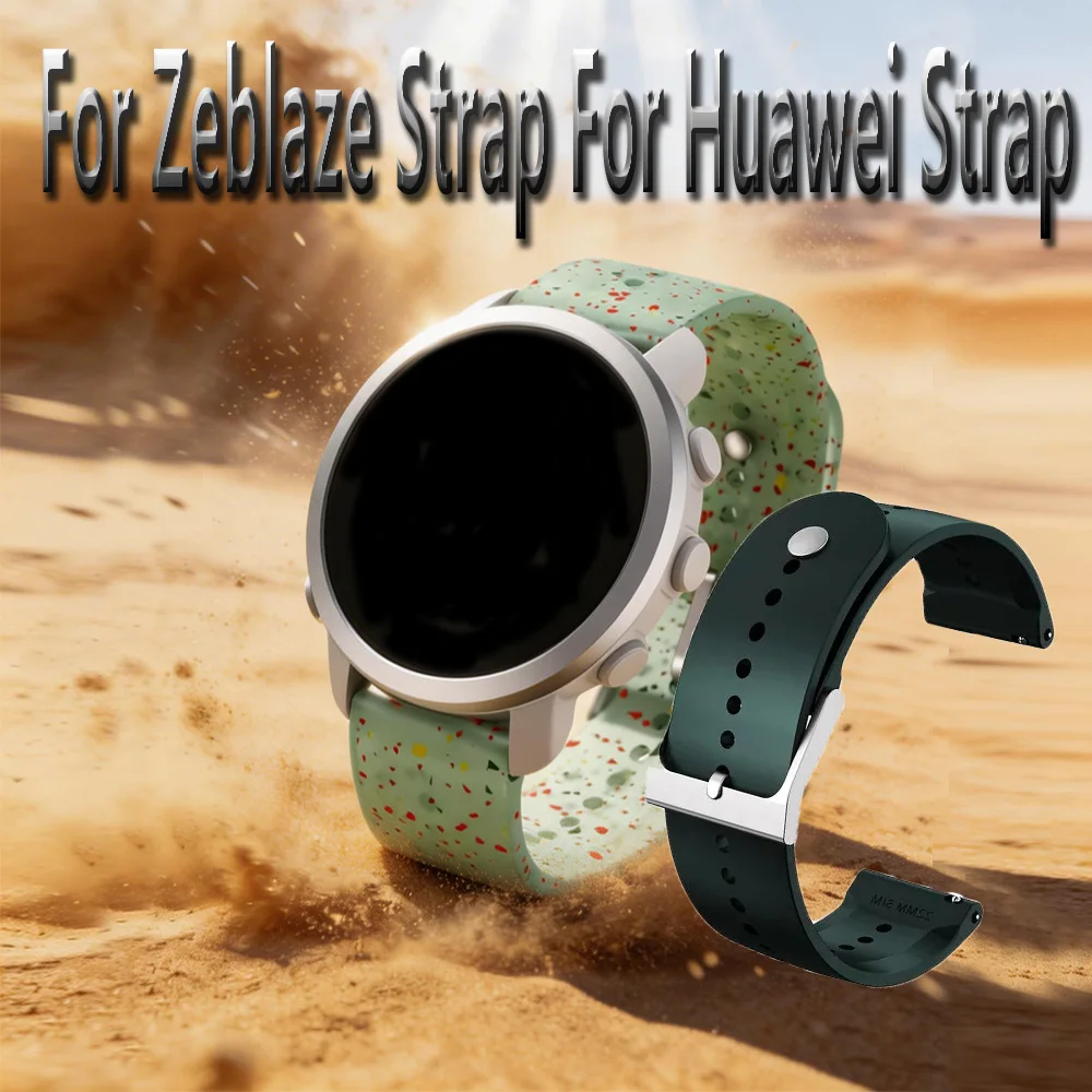 22mm Silicone Watch Band For Zeblaze GTS 3 GPS/Stratos 2/3Ultra/Ares 3Plus,For Huawei GT 6/5/4/3/2/Honor Magic2 46mm sport Strap
