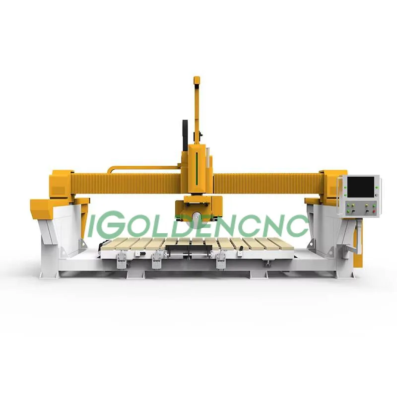 Exclusive Quartz Sink Making 5 Axis CNC Stone Bridge Saw Granite Cutting Hine With Camera