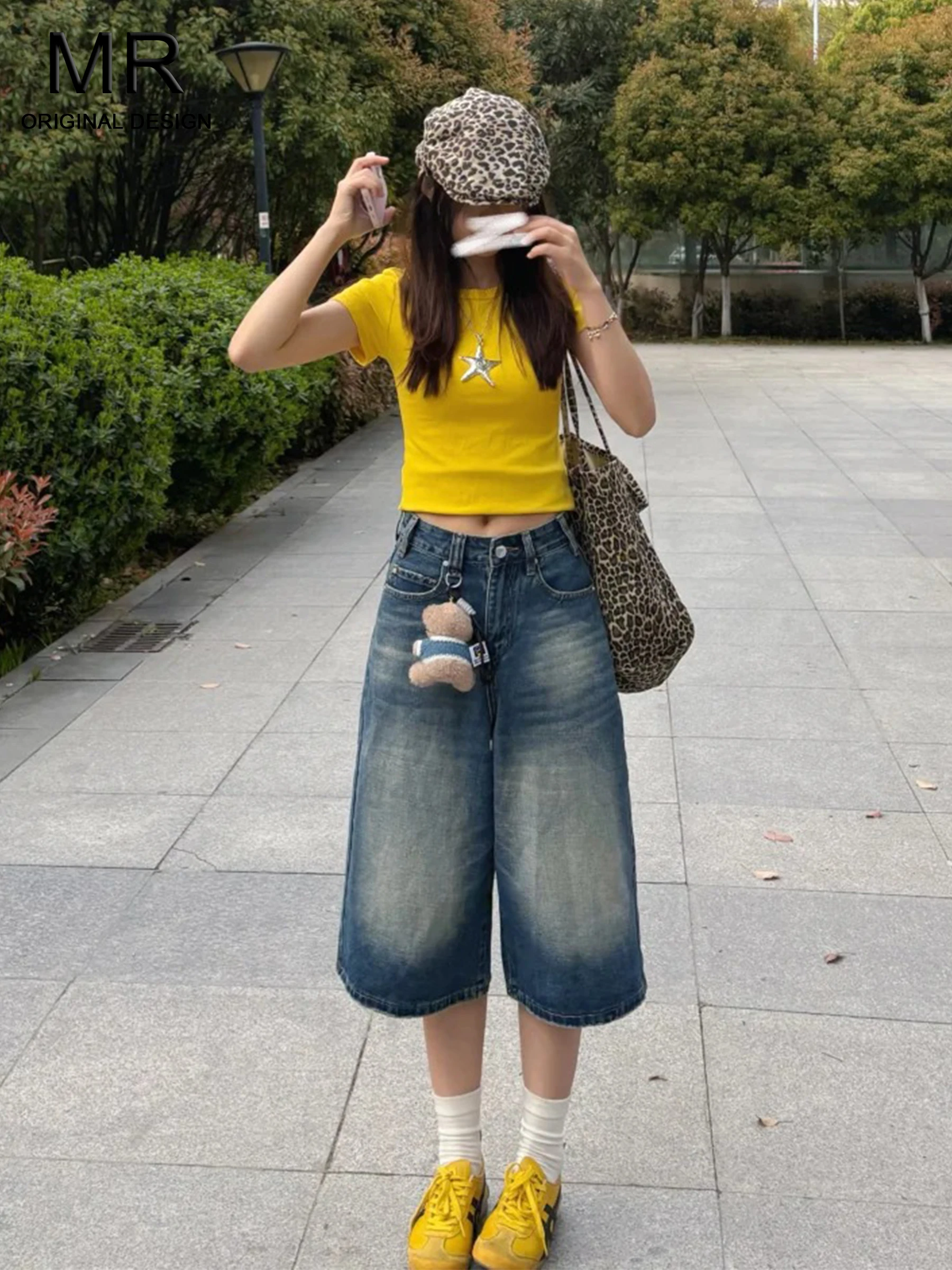 

Retro Blue Spicy Girl American Style Straight Leg Jeans Women's High Waist Loose Slimming Wide Leg Pants Casual Spring 2026