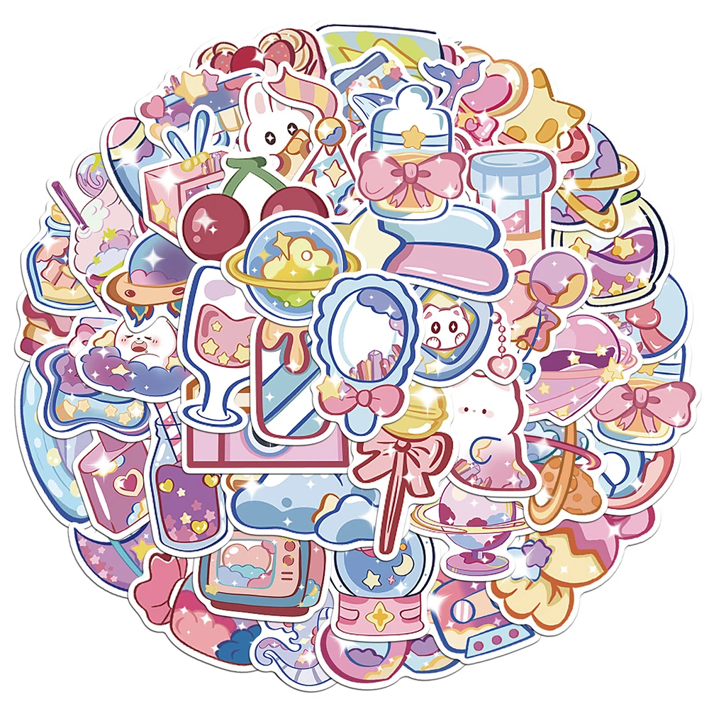 10/30/50 قطعة لطيف بريق المجرة فينوم ملصقات Kawaii Ins نمط الكرتون ملصق سجل القصاصات الأمتعة الهاتف الشارات لعبة الديكور