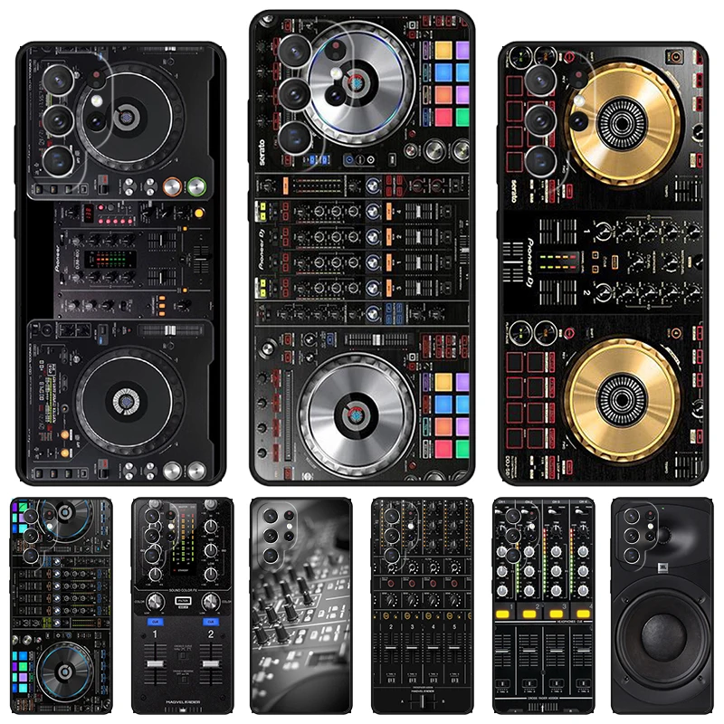 DJ Mixer Música caso de telefone Para Samsung Galaxy S24 S25 S23 S22 Ultra Nota 10 20 Plus S20 S21 FE Capa