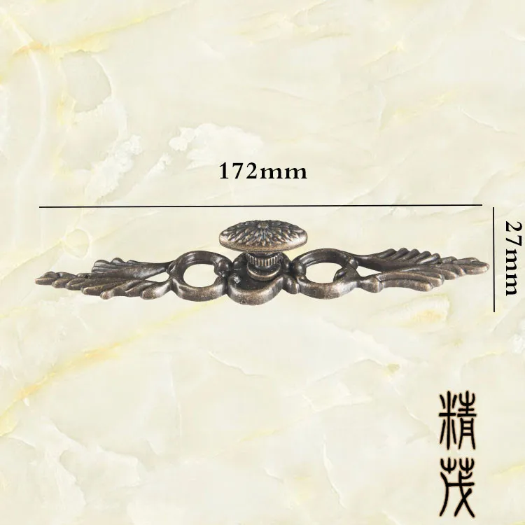 Jingmao-423 New Chinese Home Improvement Drawer Antique Zinc Alloy American Handle Printed Handle Bronze