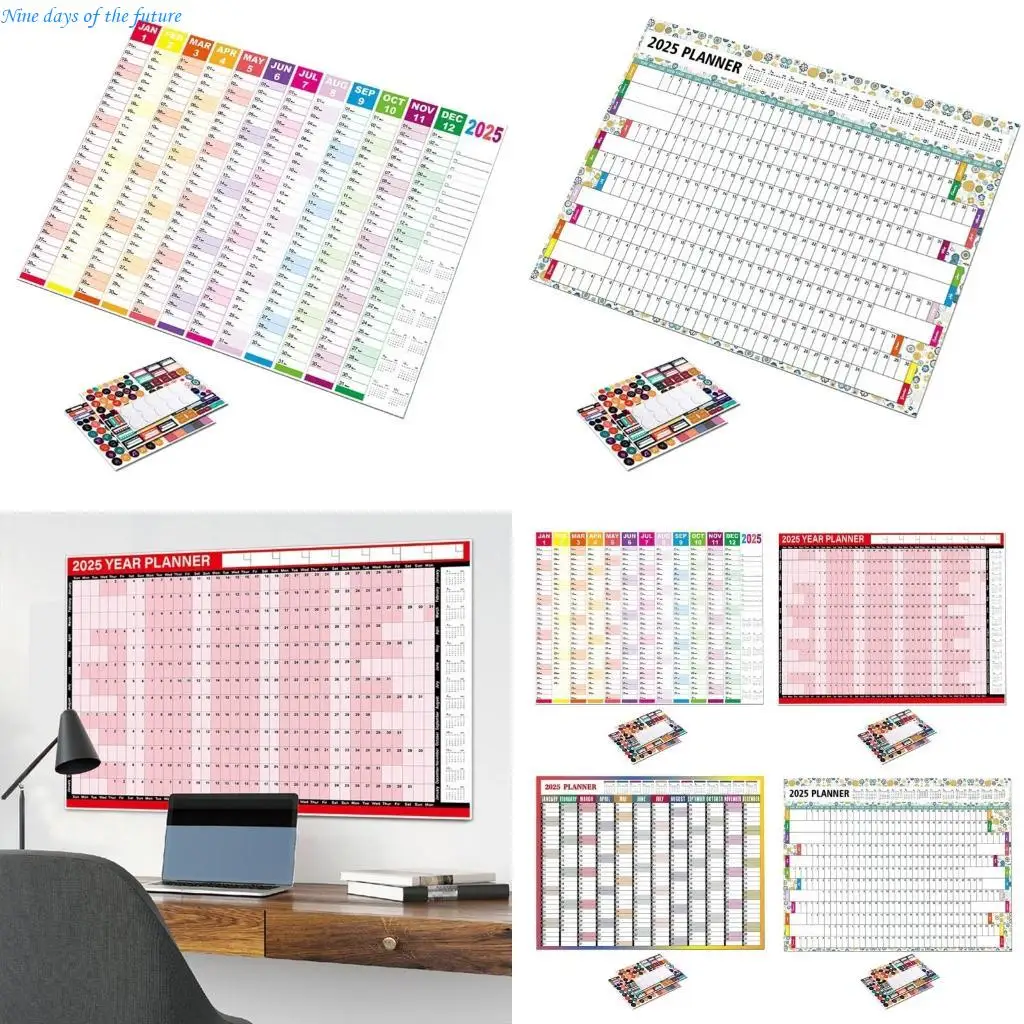 

2025 Home Wall Calendar 74x52cm 2025 Full Year to View Calendar for Scheduling E65A
