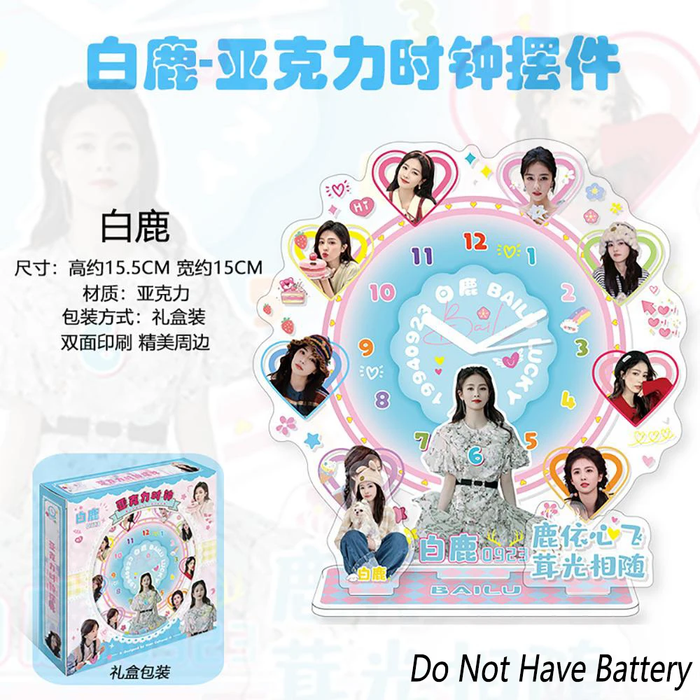 Cartoon Anime Peripheral Acrylic Clock Ornament Daily Leisure Fashion Desktop Decoration Model Toys Kids Hobbies Gifts Hot Sales view 3