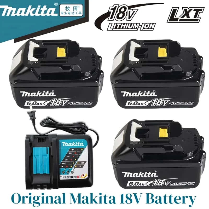 

Original Makita 18V battery, 5.0Ah/6.0Ah Lithium-ion Makita power tool batteryfor BL1860 BL1850B DTW700 DHP487 DGA404