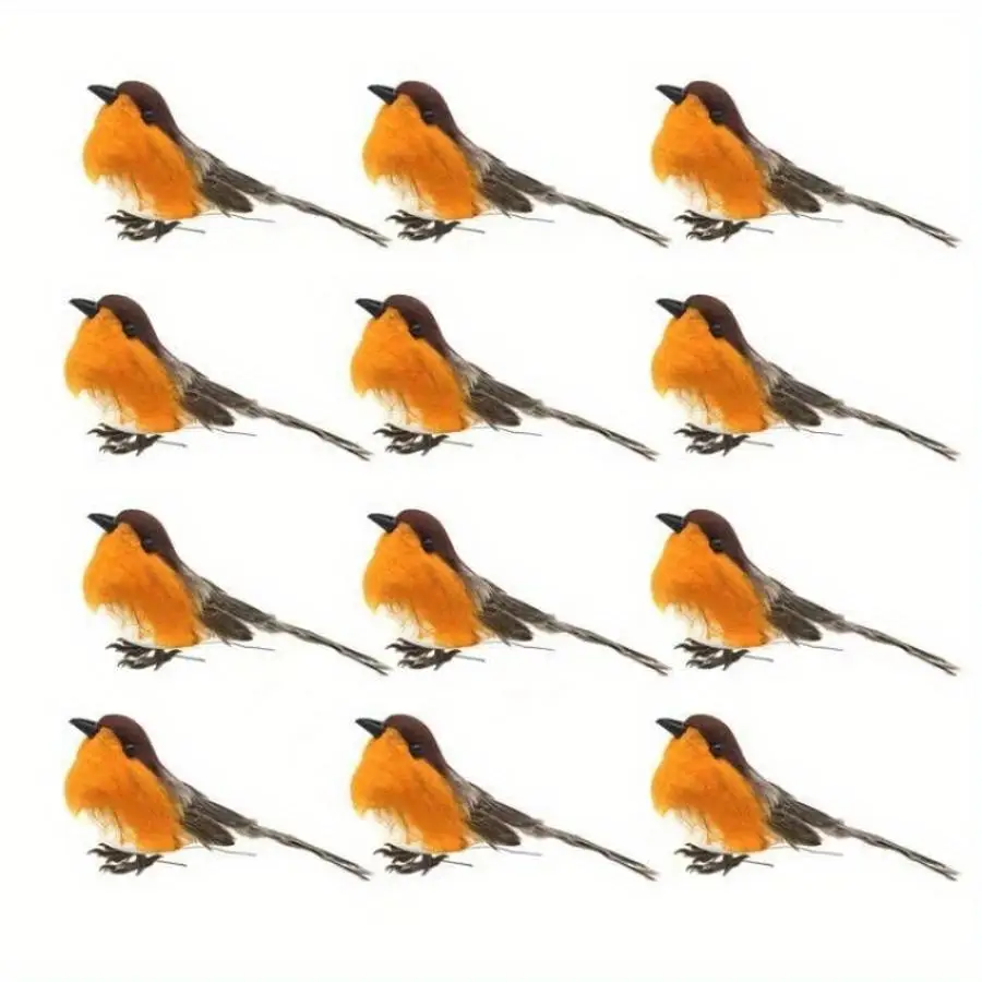 1/5/10/20/50/100pcs Pack Easter Thanksgiving Artificial Birds Garden Decor Robins, Suitable for Home, Events, Parties, And Garde