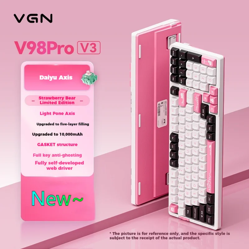 

VGN V98Pro V3 Wireless Mechanical Gaming Keyboard Customized Hot Plug ROG Third Mock Exam Launch Computer Peripherals