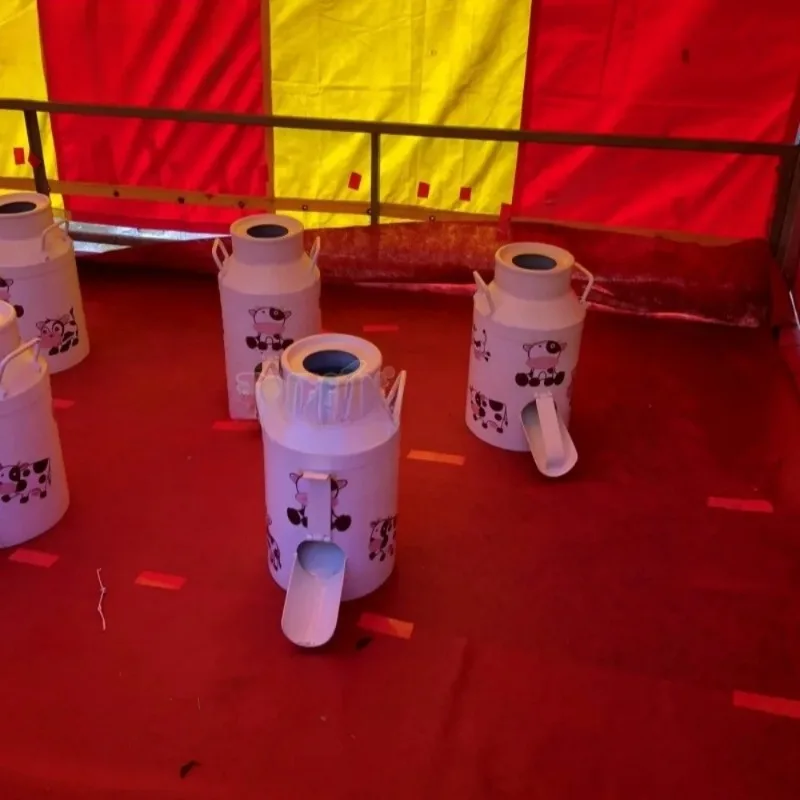 Tolefun Events Festival Night Market Temple Fair Win Midway Games Milk Can Props Carnival Game Rigged for Theme Park