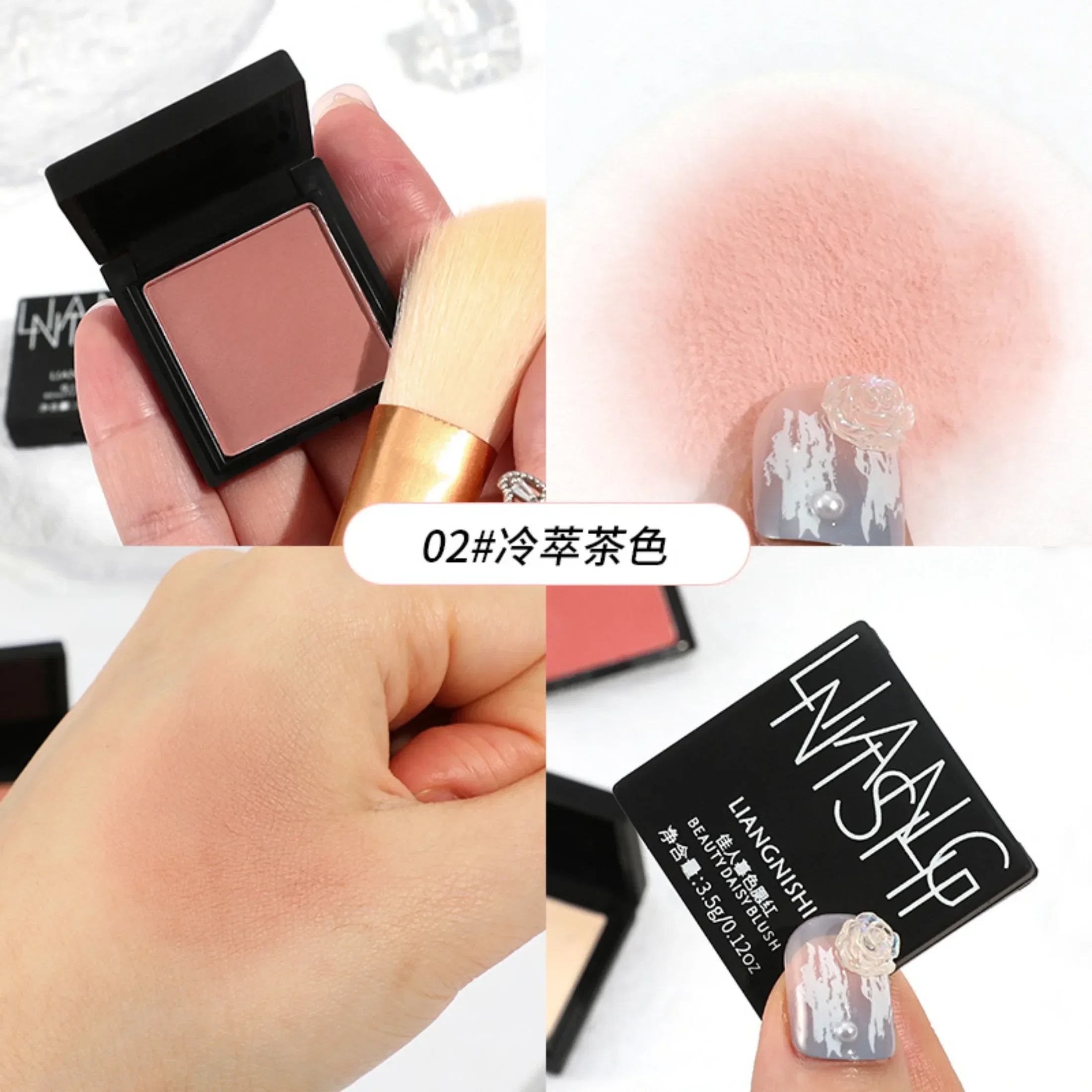 1 Stuks Gezicht Make-Up Blusher Fleuren Zachte Matte Wang Rouge Cosmetica Contour Blush Poeder Palet