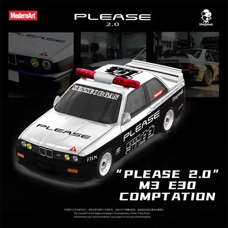 [PreSale] #MD647812 MD &  ShepWell  1:64 “PLEASE 2.0" M3 E30 COMPTATION Diecast Model Car