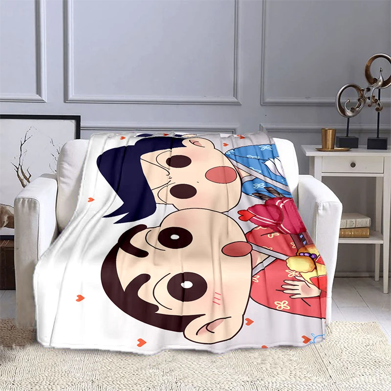 

Cartoon Crayon Shinchan Japanese Comics Blanket Children's Blanket High Quality Flannel Soft and Comfortable Home Travel Blanket