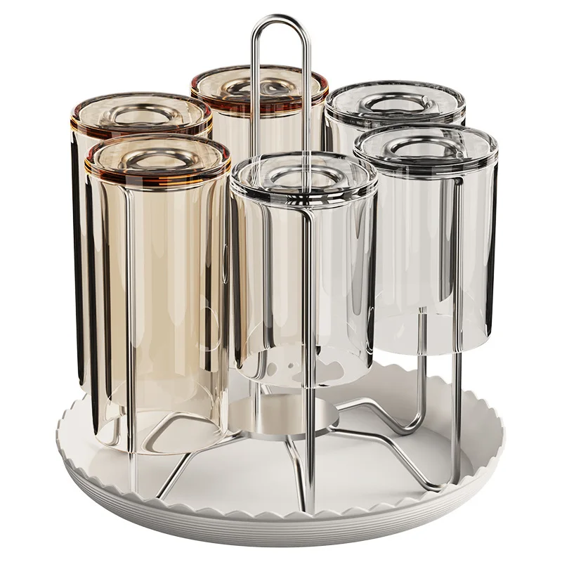 304 Stainless steel Cup Holder Countertop Drain Storage Rack Tree Shape Coffee Tea Cup Storage Holder Upside Down Glass Cup Rack