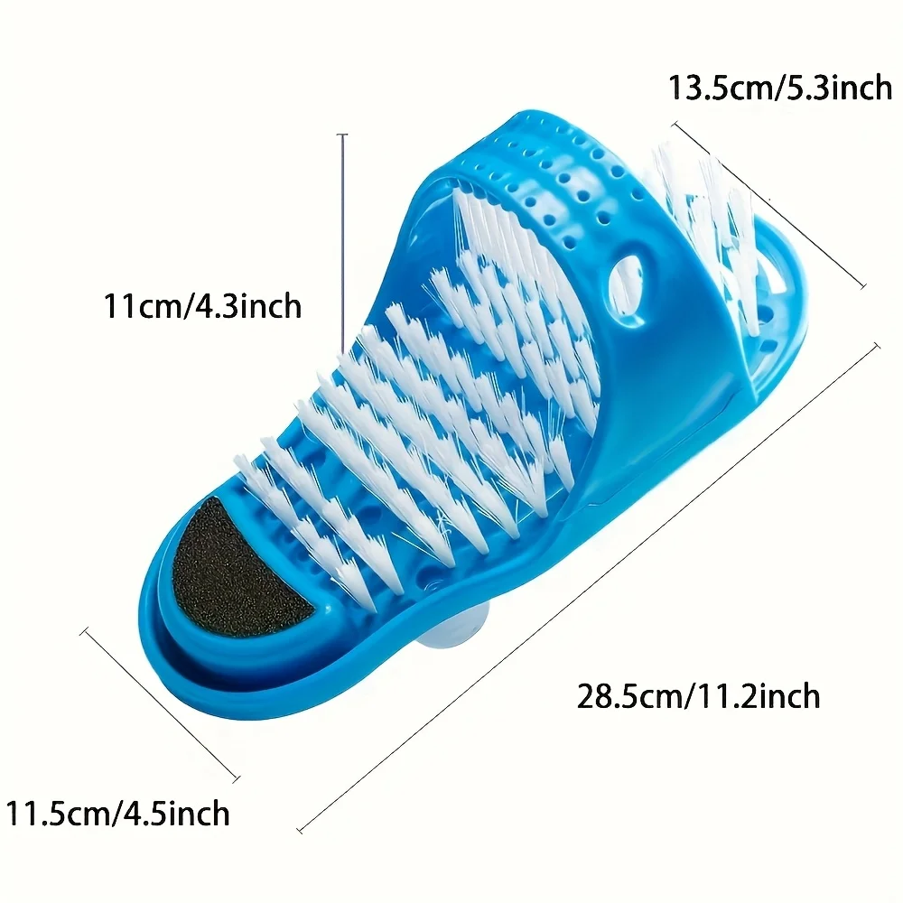 Foot scrubber slippers massage device - Suitable for both men and women, anti-slip exfoliating brush, durable foot scrubber view 2