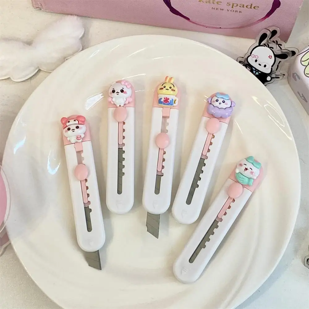 Kawaii Chiikawas Cartoon Stationery Knife Usagis Diy Mini Multipurpose Knife Pocket Folding Knife Envelope Knife Accessesories