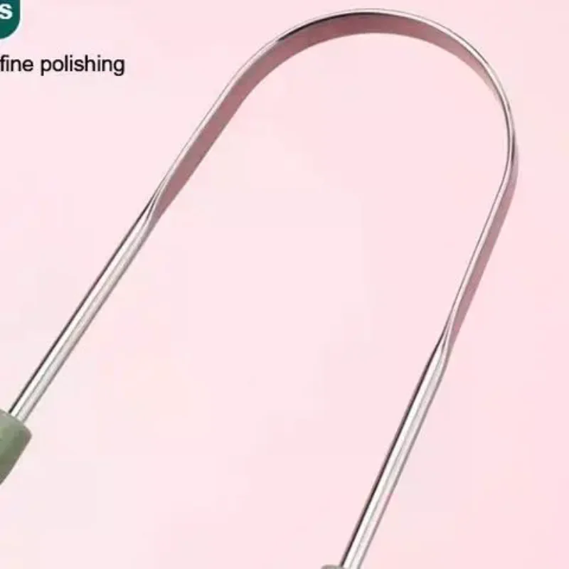 

1 шт. U-образный скребок для языка из нержавеющей стали, металлический скребок для языка, чистка свежего дыхания, зубная щетка с покрытием для языка, гигиена полости рта