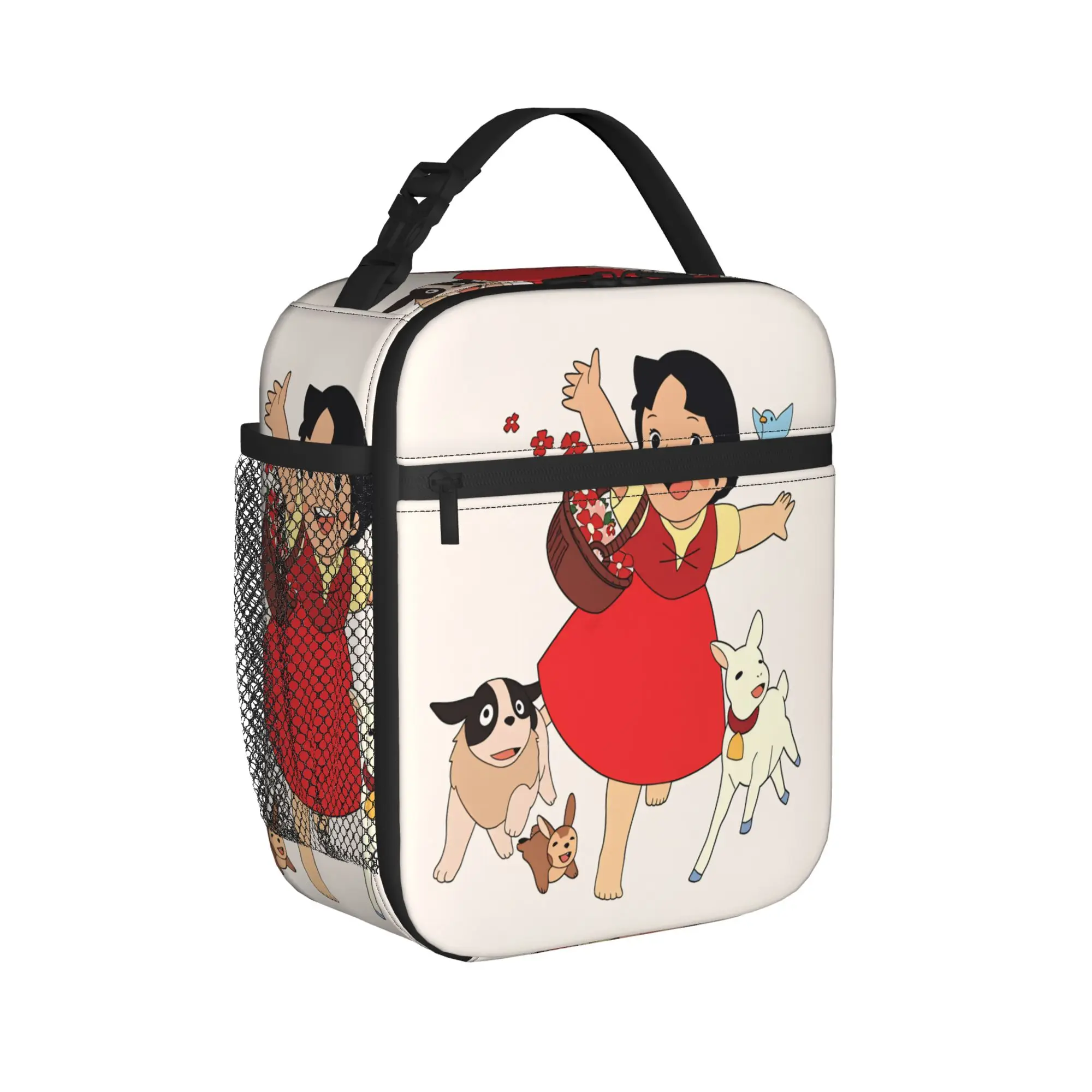 Happy Heidi Lunch Bag For Child  Print Lunch Box Cute Picnic Cooler Bag Portable Waterproof Tote Food Bags