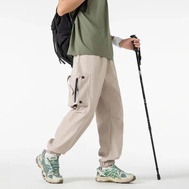 2025 Pantaloni da alpinismo di nuovo stile, abbigliamento sportivo da uomo e pantaloni da lavoro casual, pantaloni lunghi affusolati da alpinismo all'aperto