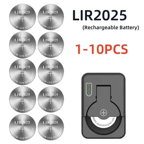 1-10PCS LIR2025 LIR 2025 장난감 자동차 키 스케일 원격 제어 CR2025 ML2025 버튼 코인 셀에 대 한 3.6V 충전식 리튬 배터리