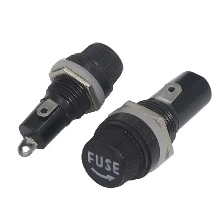 【5-2PCS】5x20mm 6x30mm 250V Glass Fuse Holders 5x20 6x30 Insurance Tube Socket Fuse Holder For Insurance Panel Mount Fuse