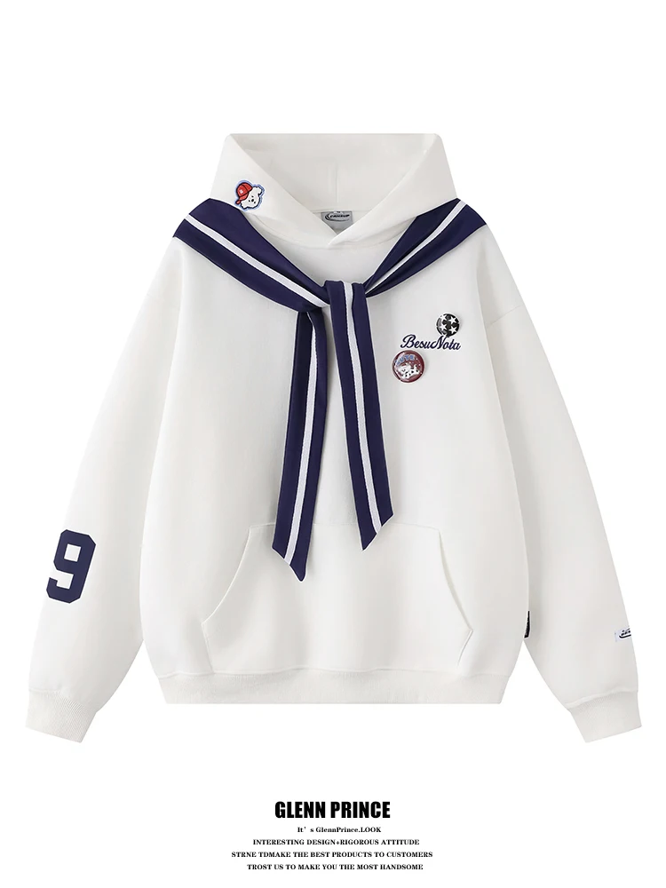 

Мужская толстовка оверсайз с воротником-стойкой, повседневная уличная одежда, весна-осень, очень теплая, молодежная модная толстовка