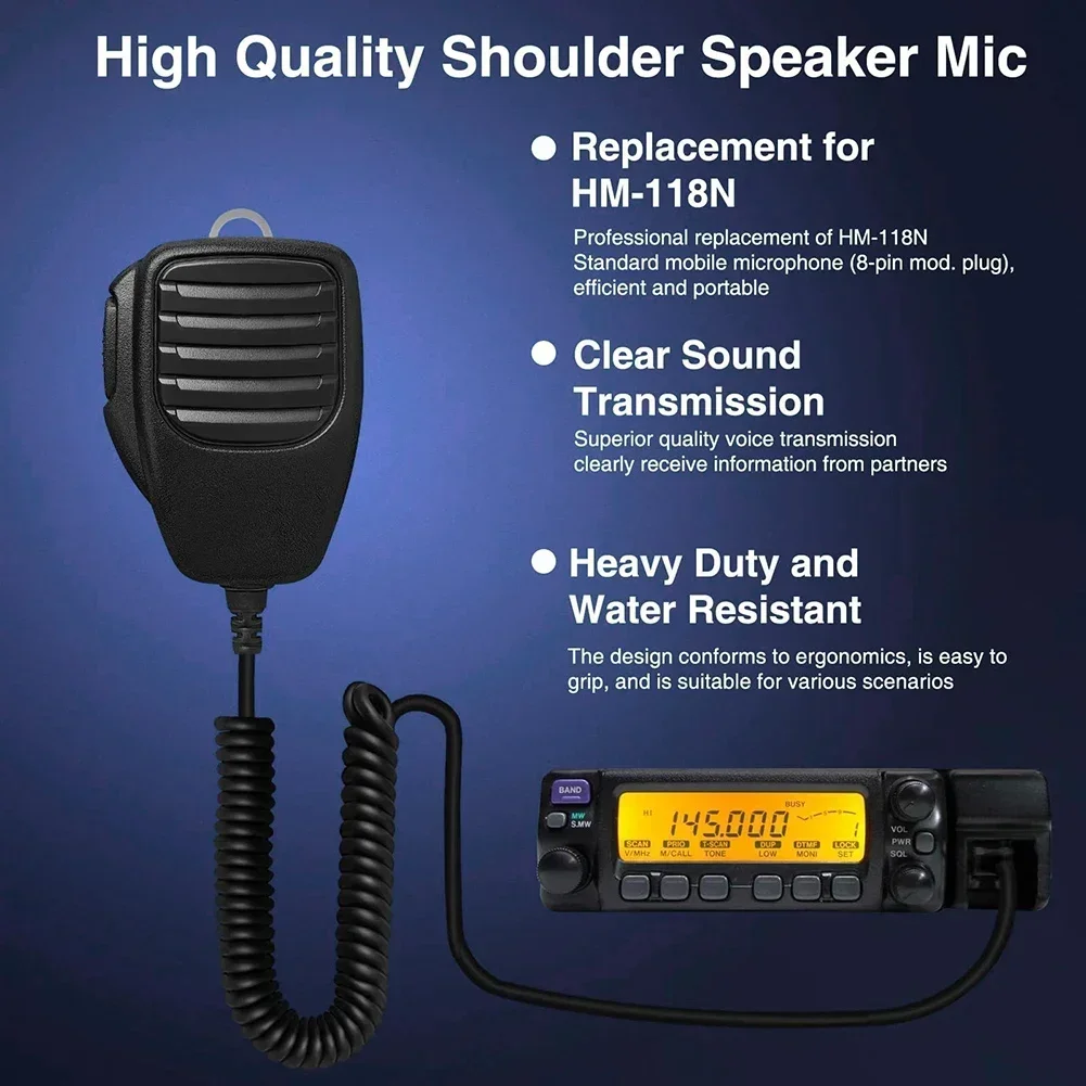 

Noise Reduction Speaker Microphone For Field Communication Impact-resistant ABS Housing High-sensitivity Mic Capsule