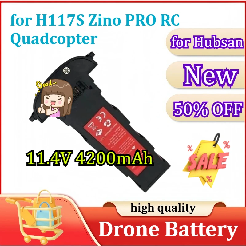 Upgrade 11.4V 4200mAh Battery for Hubsan H117S Zino PRO RC Quadcopter Spare Parts Intelligent Flight Battery For RC Camera Drone