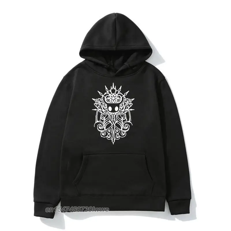 Hot Hollow Knight Print Hoodie Men/Women Game Geo Hallownest Style Black Hooded Sweatshirt All-Match Pullover Unisex New