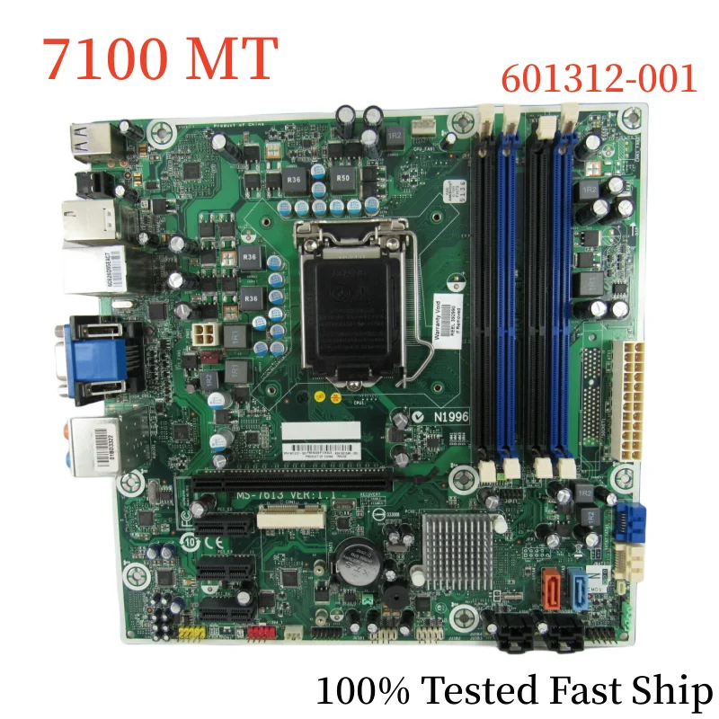 

601312-001 For HP Elite 7100 MT Motherboard MS-7613 601048-001 Mainboard 100% Tested Fast Ship